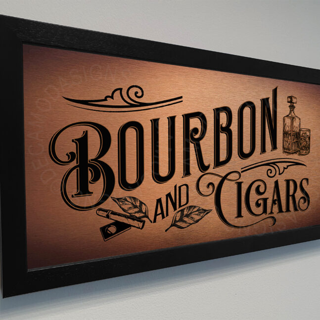 Bourbon and Cigars Sign Bourbon and Cigars Signs