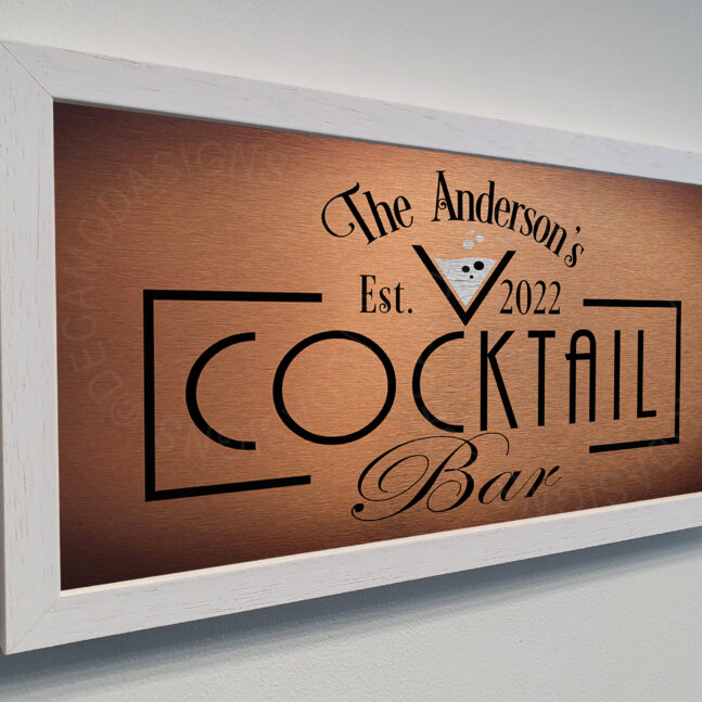 Cocktail Bar Sign Personalized Cocktail Bar Sign