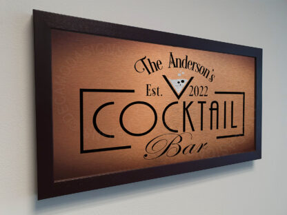 Personalized Cocktail Bar Sign