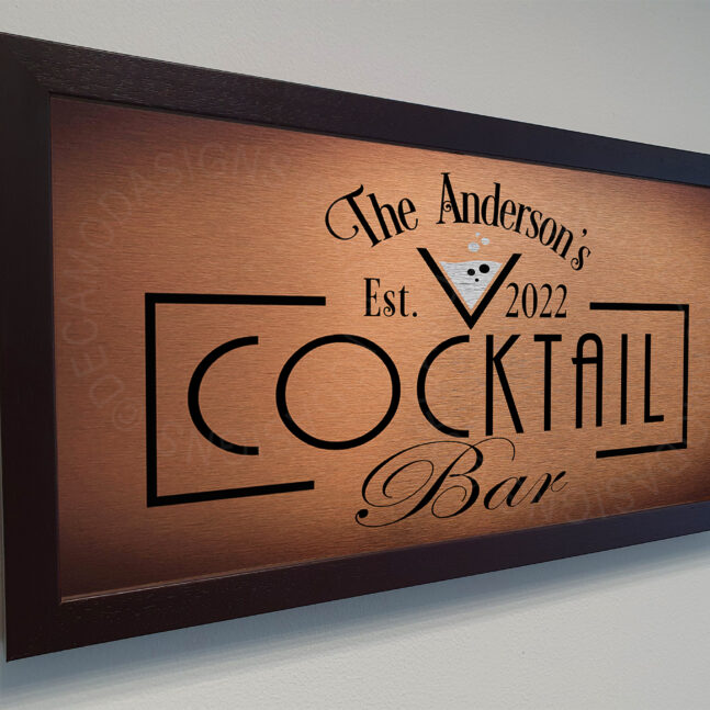 Cocktail Bar Signs Personalized Cocktail Bar Sign