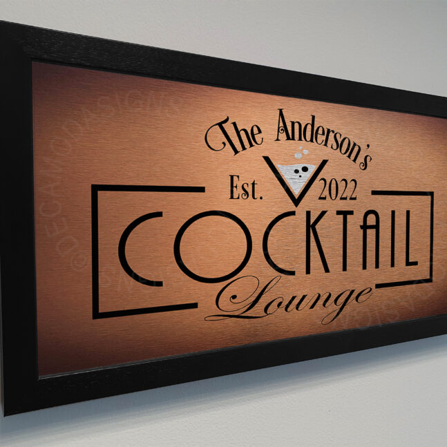 Cocktail Lounge Sign Personalized Cocktail Lounge Sign