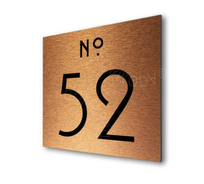 brushed copper door sign-ad107