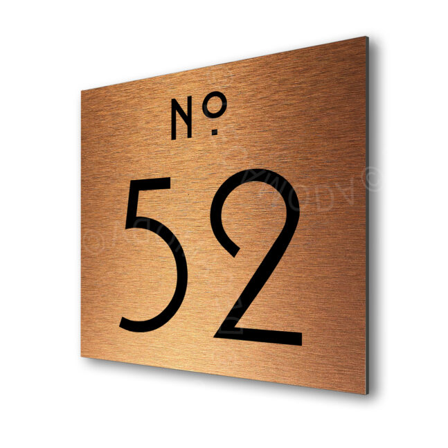 brushed copper door sign-ad107