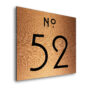 Contemporary Brushed Copper Door Number Sign AD107-BC