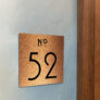 Contemporary Brushed Copper Door Number Sign AD107-BC