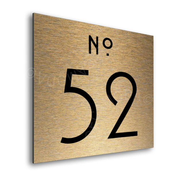 DOOR-SIGN-AD107--3_2 Contemporary Brushed Gold Door Number Sign AD107-BG