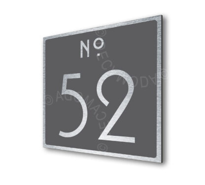 brushed metal door sign-ad107
