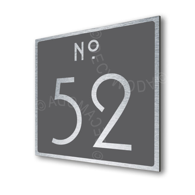 brushed metal door sign-ad107