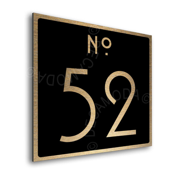 DOOR-SIGN-AD107--6_2 Contemporary Brushed Gold and Black Door Number Sign AD107-BGB