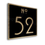 Contemporary Brushed Gold and Black Door Number Sign AD107-BGB