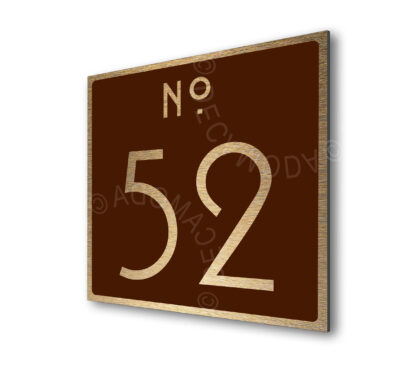 brushed gold door sign-ad107