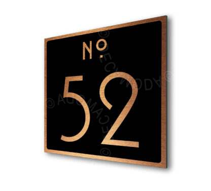 brushed copper door sign-ad107