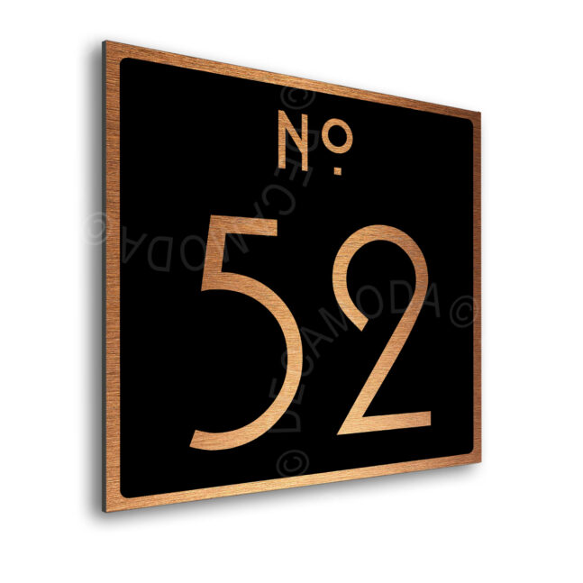 DOOR-SIGN-AD107--8_2 Contemporary Brushed Copper and Black Door Number Sign AD107-BCB