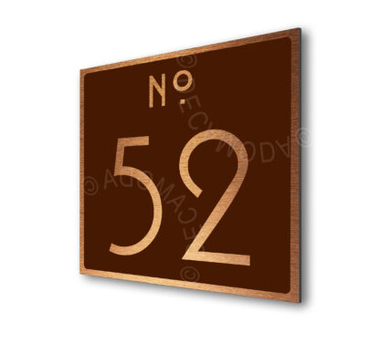 brushed copper sign-ad107