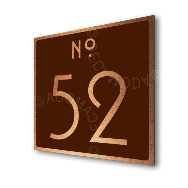 brushed copper sign-ad107