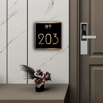 Hotel Room Number Sign