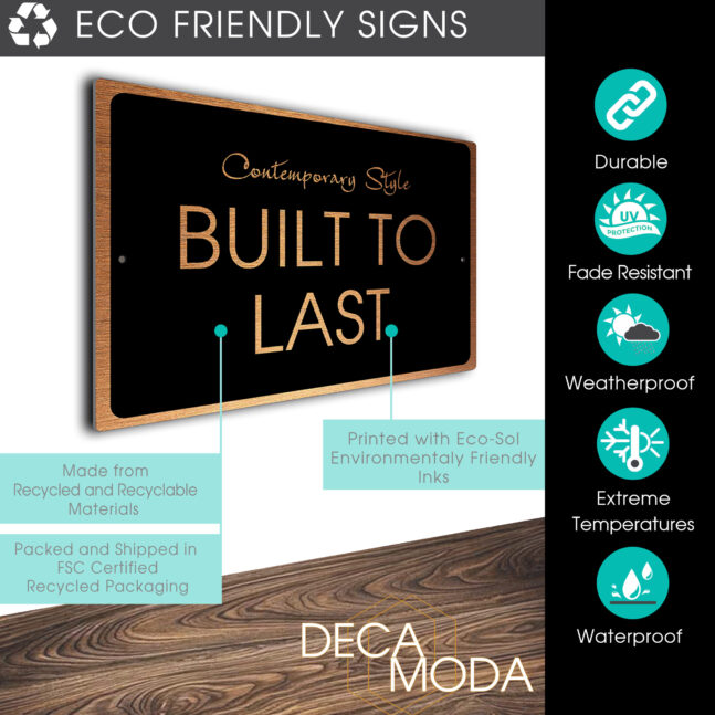 DecaModa Eco Friendly Signs DecaModa Signs - Eco Friendly Signs that are Built to Last