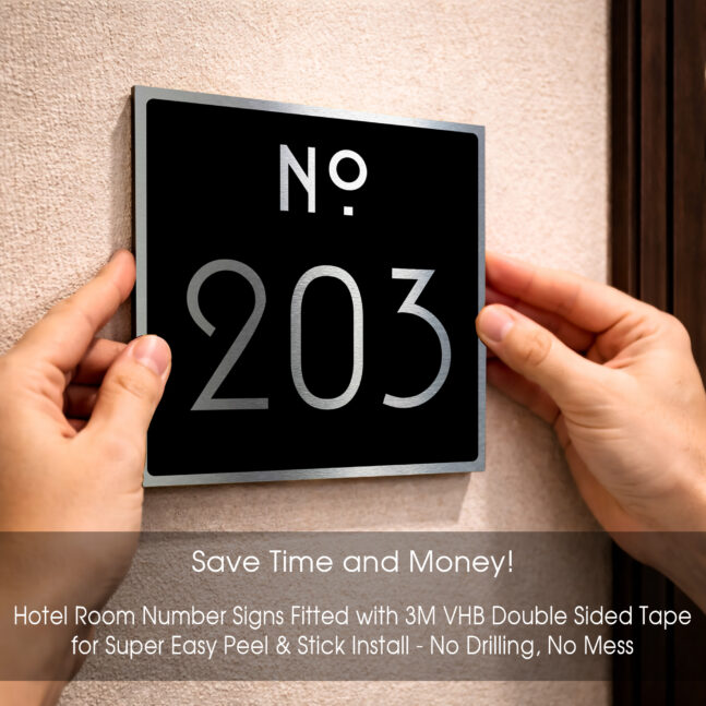 Easy Install Room Number Sign Easy Install Hotel and Apartment number signs