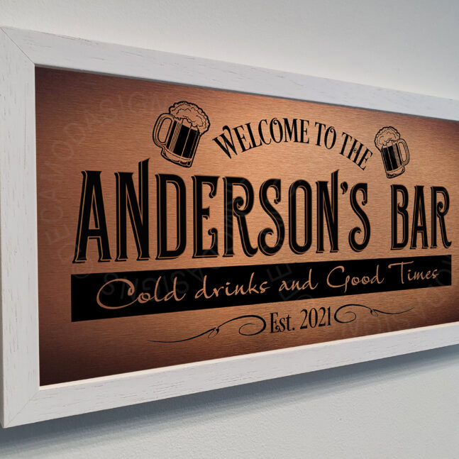 Family Name Bar Sign Personalized Family Name Bar Signs