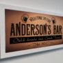 Personalized Family Name Bar Signs