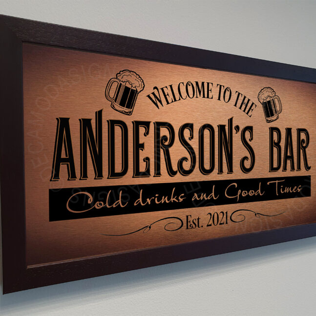 Family Name Bar Signs Personalized Family Name Bar Sign