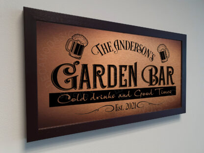 Personalized Garden Bar Sign