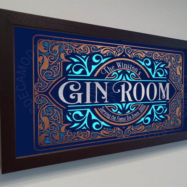 Gin Room Plaque Personalized Gin Room Sign