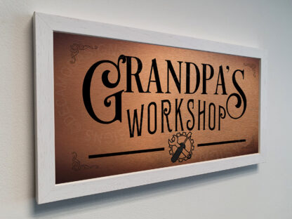 Personalized Grandpas Workshop Signs