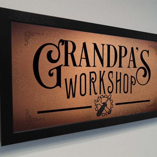 Grandpas Workshop Wall Sign Personalized Grandpas Workshop Signs