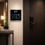 Modern Black and Silver Hotel Room Number Signs
