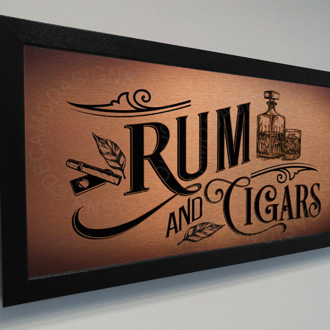 Rum and Cigars Sign