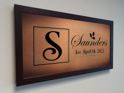 Personalized Surname Wedding Plaque
