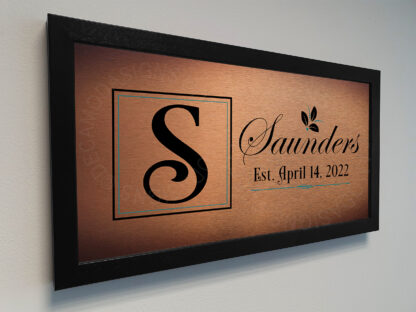 Personalized Surname Wedding Plaque