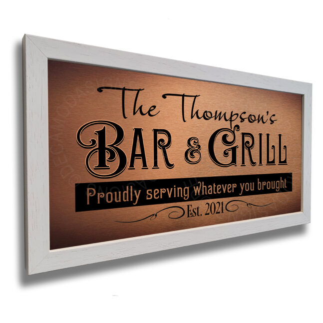 Bar and Grill Sign Personalized Bar and Grill Sign