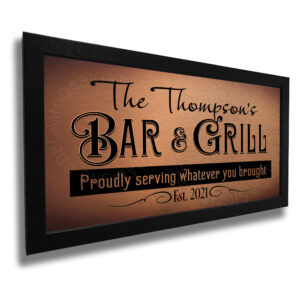 Personalized Bar and Grill Sign