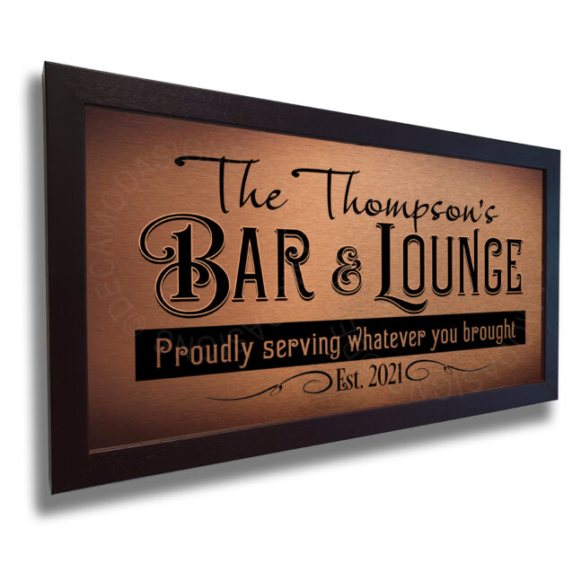 Bar and Lounge Sign Personalized Personalized Bar and Grill Sign