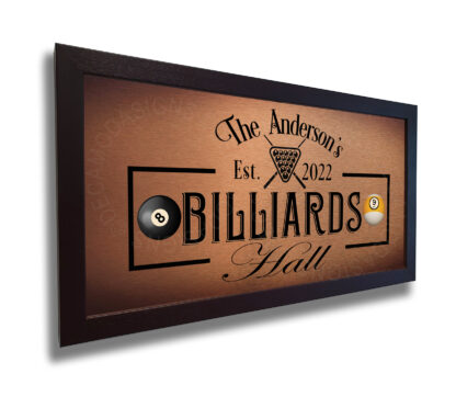 Personalized Billiards Hall Sign