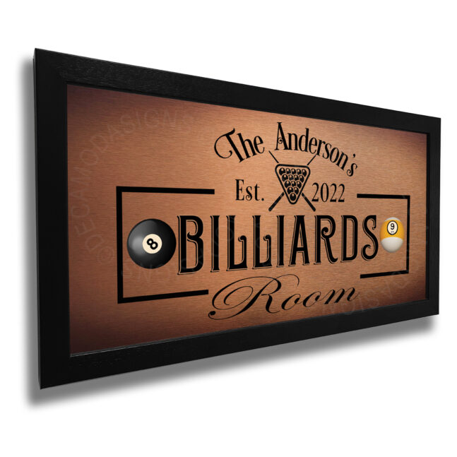Billiards Room Sign Personalized Billiards Room Sign