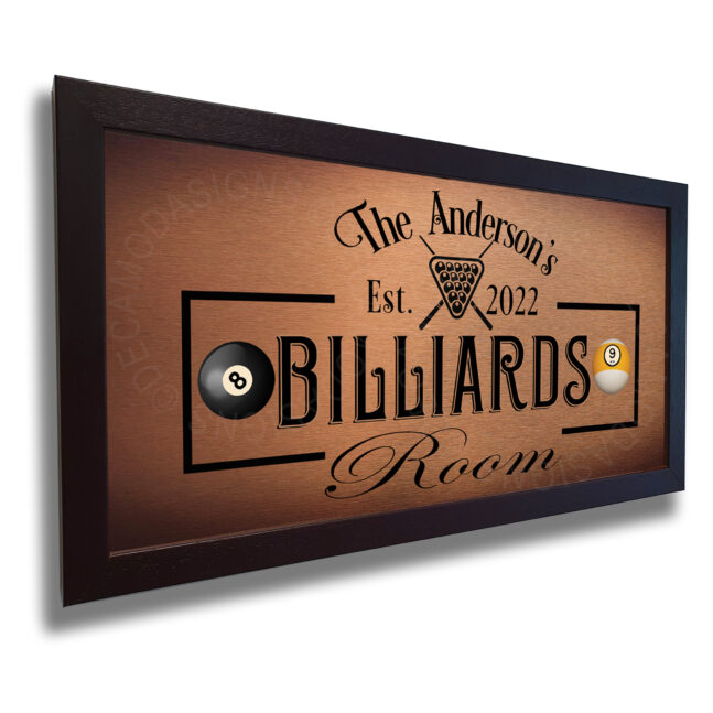 Billiards Room Signs Personalized Billiards Room Sign