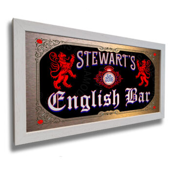 Personalized English Bar Sign