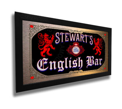Personalized English Bar Sign