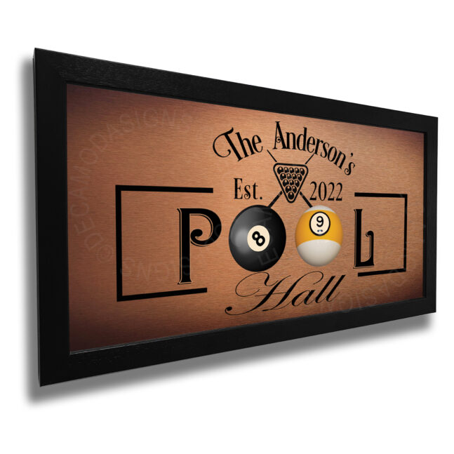 Pool Hall Sign Personalized Pool Hall Sign