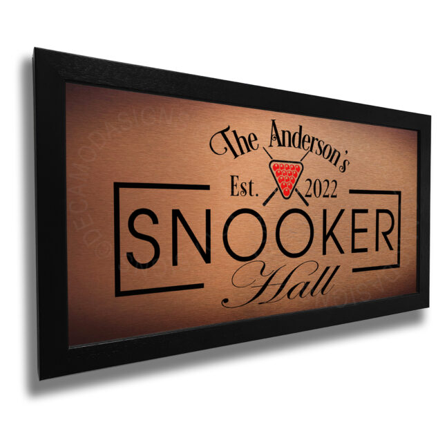 Snooker Hall Sign Personalized Snooker Hall Sign