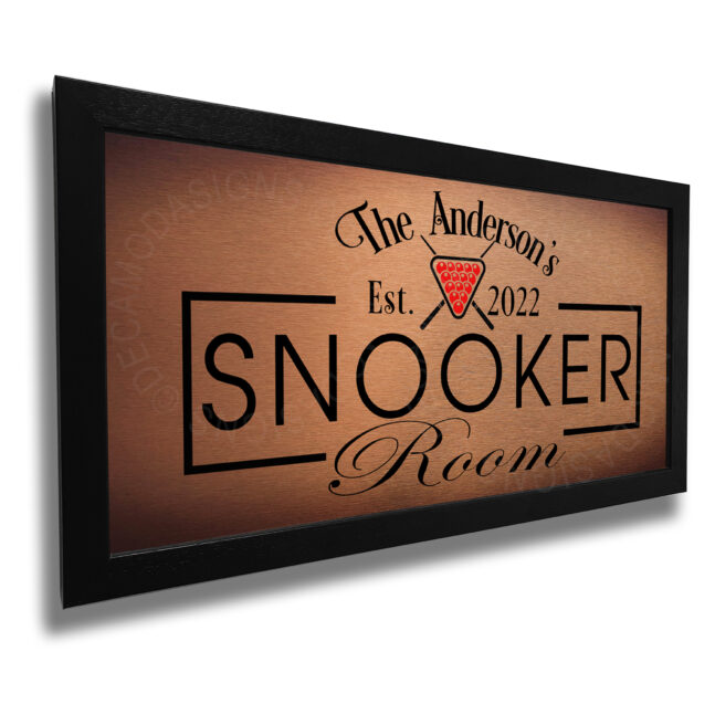 Snooker Room Sign Personalized Snooker Room Sign