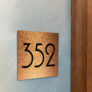 Modern Brushed Copper Hotel Door Number Sign AD110-BC