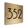 Modern Brushed Gold Hotel Door Number Sign AD110-BG