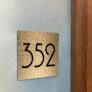 Modern Brushed Gold Hotel Door Number Sign AD110-BG