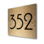 Modern Brushed Gold Hotel Door Number Sign AD110-BG