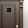 Modern Brushed Gold and Matt Black Hotel Door Number Sign AD110-BGB