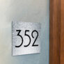 Modern Brushed Silver Hotel Door Number Sign AD110-BS